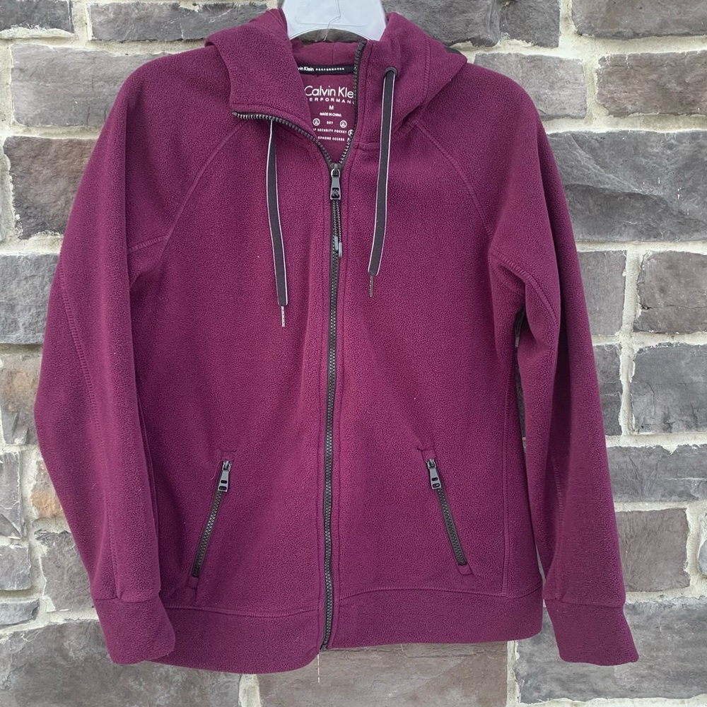 Like New Calvin Klein Zip Up Fleece Jacket